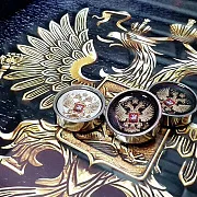 Стальные фишки для нард «Герб России» — фотография 1