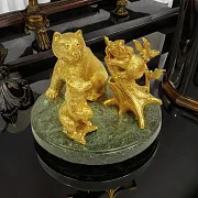 Бронзовая карандашница "Медведи" — фотография 1