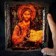 Икона "Христос Вседержитель" дерево, ручная работа — фотография 2