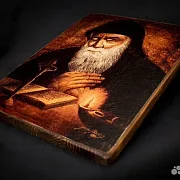Икона "Монах Шарбель" дерево, ручная работа — фотография 4