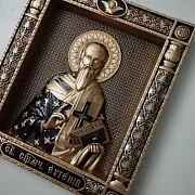 Резная икона Священномученик Евгений — фотография 3