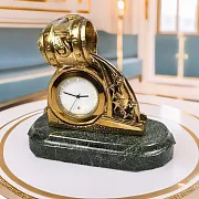 Настольные часы с бронзовым литейным ковшом — фотография 1