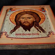 Икона "Спас Нерукотворный c Архангелами" — фотография 4